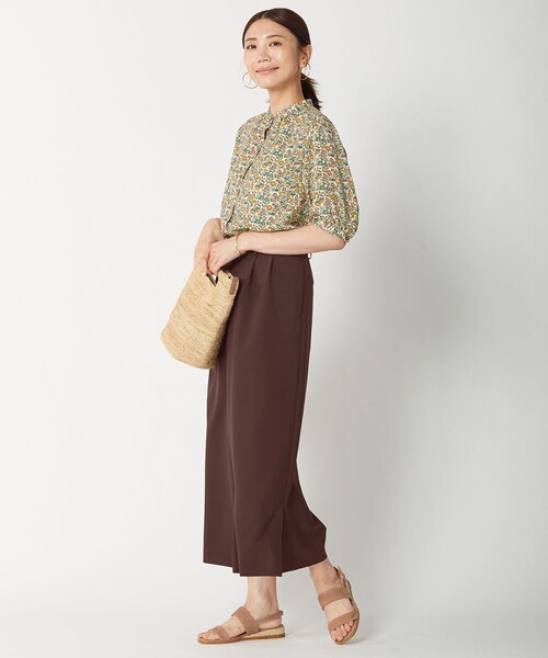 J.PRESS Ladies(J.プレス レディス)の「【洗える・イージーケア】シックアンドシン 2WAYストレッチ セミワイドパンツ(その他パンツ・レディース・ブラック系/ダークブラウン系/黄土色系・S/XS/XXS)」の4枚目の写真