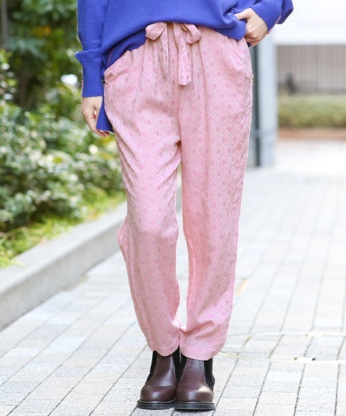 チチカカ（チチカカ）の「シャンブレージャカードパンツ（その他パンツ・レディース・ピンク/インディゴブルー/グリーン・FREE）」の3枚目の写真
