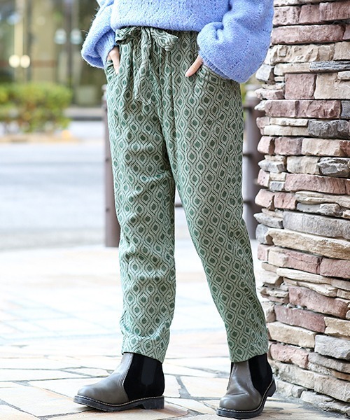チチカカ（チチカカ）の「シャンブレージャカードパンツ（その他パンツ・レディース・ピンク/インディゴブルー/グリーン・FREE）」の2枚目の写真