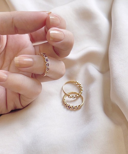 mangata(モンガータ)の「Pluie ring(リング・レディース・パープル・11号/9号)」の4枚目の写真