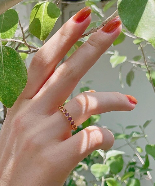 mangata(モンガータ)の「Pluie ring(リング・レディース・パープル・11号/9号)」の5枚目の写真