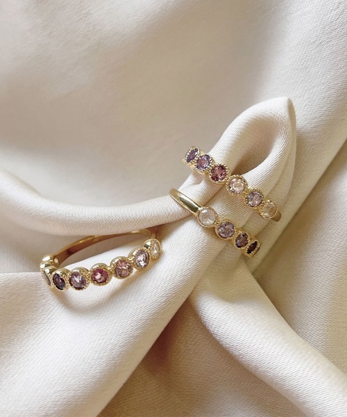 mangata(モンガータ)の「Pluie ring(リング・レディース・パープル・11号/9号)」の2枚目の写真