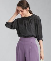 green label relaxing | ハイネック ギャザー SL ブラウス(シャツ/ブラウス)