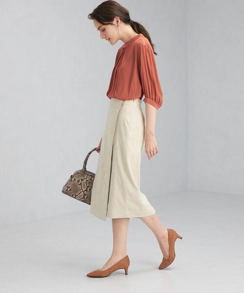 green label relaxing(グリーンレーベルリラクシング)の「ハイネック ギャザー SL ブラウス(シャツ/ブラウス・レディース・ライトグレー/ピンク/その他1・FREE)」の9枚目の写真