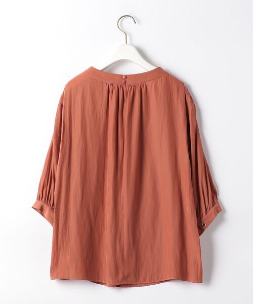 green label relaxing(グリーンレーベルリラクシング)の「ハイネック ギャザー SL ブラウス(シャツ/ブラウス・レディース・ライトグレー/ピンク/その他1・FREE)」の18枚目の写真