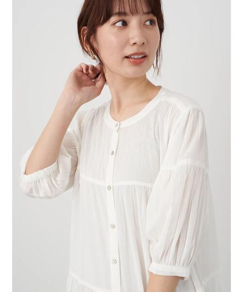 earth music&ecology(アースミュージックアンドエコロジー)の「ティアードワンピース *(ワンピース・レディース・ブラック/オフホワイト/サックスブルー/ピンクベージュ/ホワイト系その他2・FREE)」の18枚目の写真