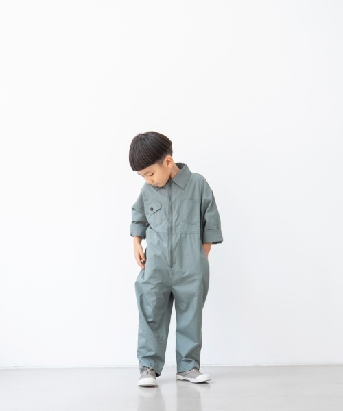 LOWRYS FARM（ローリーズファーム）の「コットンオールインワン　958798（つなぎ/オールインワン・キッズ・ベージュ/ブルー・110cm/120cm/130cm）」の7枚目の写真