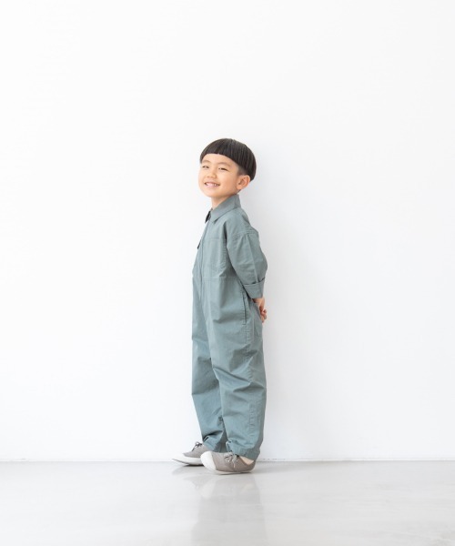 LOWRYS FARM（ローリーズファーム）の「コットンオールインワン　958798（つなぎ/オールインワン・キッズ・ベージュ/ブルー・110cm/120cm/130cm）」の9枚目の写真