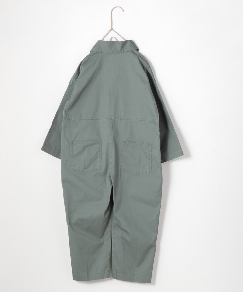 LOWRYS FARM（ローリーズファーム）の「コットンオールインワン　958798（つなぎ/オールインワン・キッズ・ベージュ/ブルー・110cm/120cm/130cm）」の4枚目の写真