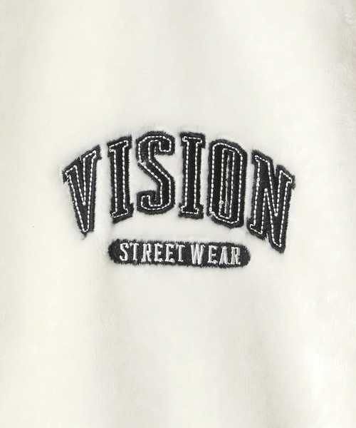 VISION STREET WEAR(ヴィジョンストリートウェア)の「VISION STREET WEAR/ヴィジョンストリートウエア ビッグシルエット バックロゴ刺繍 フードファーフリースブルゾン(ブルゾン・メンズ・ブラック/ネイビー/オフホワイト・LL/M/L)」の18枚目の写真