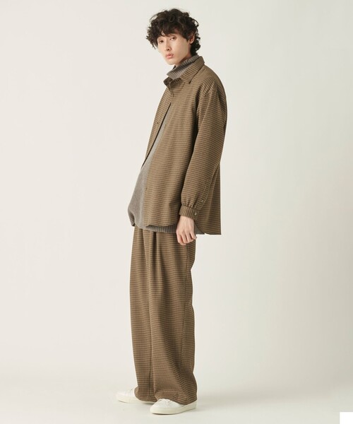 JOSEPH STUDIO（ジョゼフストゥディオ）の「ガンクラブチェック ワイドパンツ（その他パンツ・メンズ・黄土色系3・6/8）」の4枚目の写真