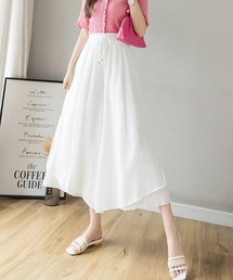 ワイドシルエットプリーツドッキングパンツ