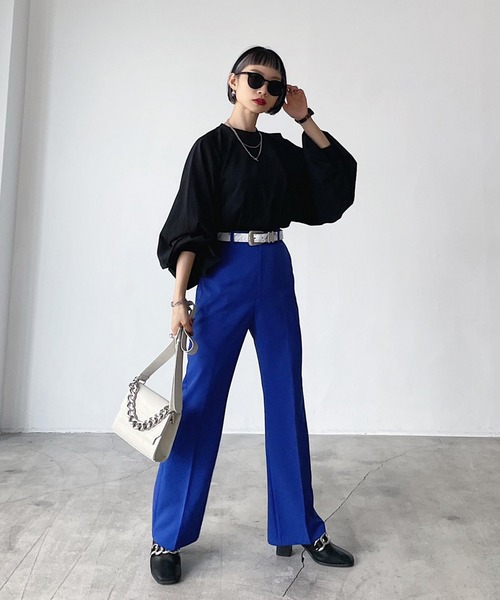 PAGEBOY（ページボーイ）の「オニスリーブLS（Tシャツ/カットソー・レディース・ブラック/オフホワイト/グリーン/グレイッシュベージュ/アクア・FREE）」の22枚目の写真