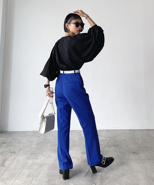 PAGEBOY（ページボーイ）の「オニスリーブLS（Tシャツ/カットソー・レディース・ブラック/オフホワイト/グリーン/グレイッシュベージュ/アクア・FREE）」の20枚目の写真