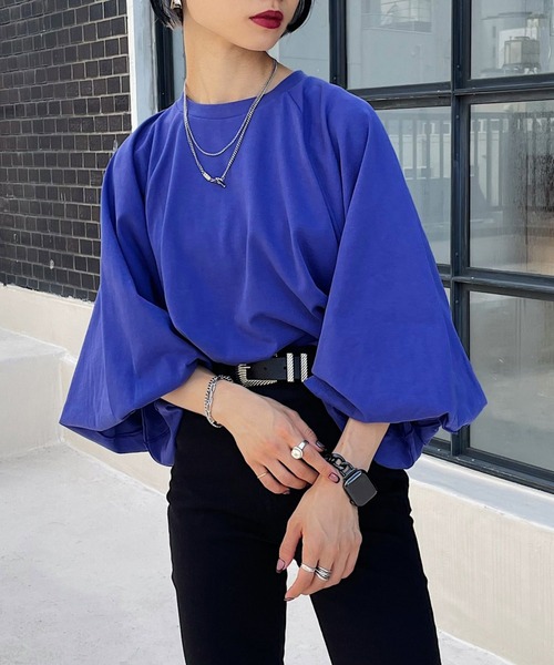 PAGEBOY（ページボーイ）の「オニスリーブLS（Tシャツ/カットソー・レディース・ブラック/オフホワイト/グリーン/グレイッシュベージュ/アクア・FREE）」の15枚目の写真