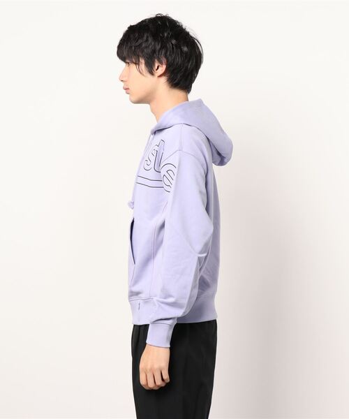 LACOSTE L!VE（ラコステライブ）の「LACOSTE L!VE ビッグブランドネームロゴスウェットパーカ（パーカー・メンズ・パープル・S/M/L/XS）」の2枚目の写真