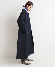 美品 IENA イエナ ロングコート ステンカラー ウール ブラック 36 IENA（イエナ）の「maisonウールリバーステンカラーコート