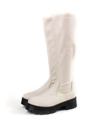 インソールふかふか厚底ストレッチロングブーツを使った人気