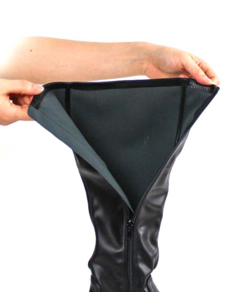 VIVIAN（ヴィヴィアン）の「インソールふかふか厚底ストレッチロングブーツ（ブーツ・レディース・ブラック/ダークブラウン/アイボリー/ブラック系その他3・S/M/L/LL）」の17枚目の写真