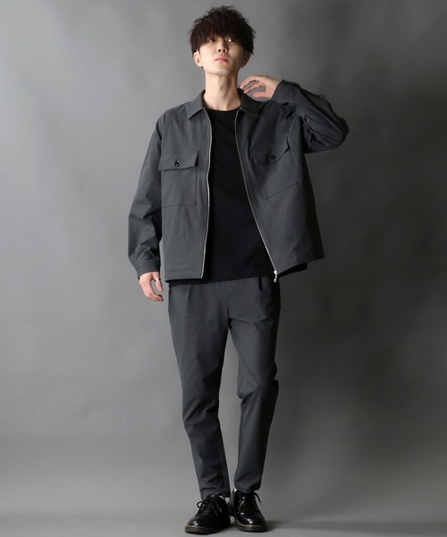 Theory 21aw ジャケット＆テーパードパンツ セットアップ セール】別注 シャツジャケット＆タックテーパードパンツ