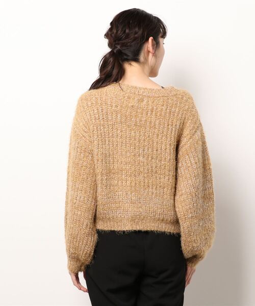 Amiur（エミレ）の「fuzzy mix knit（ニット/セーター・レディース・ブラウン/イエロー系・FREE）」の17枚目の写真