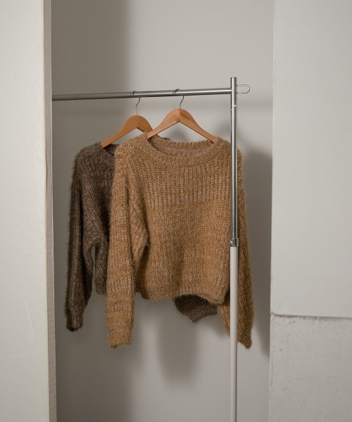 Amiur（エミレ）の「fuzzy mix knit（ニット/セーター・レディース・ブラウン/イエロー系・FREE）」の15枚目の写真