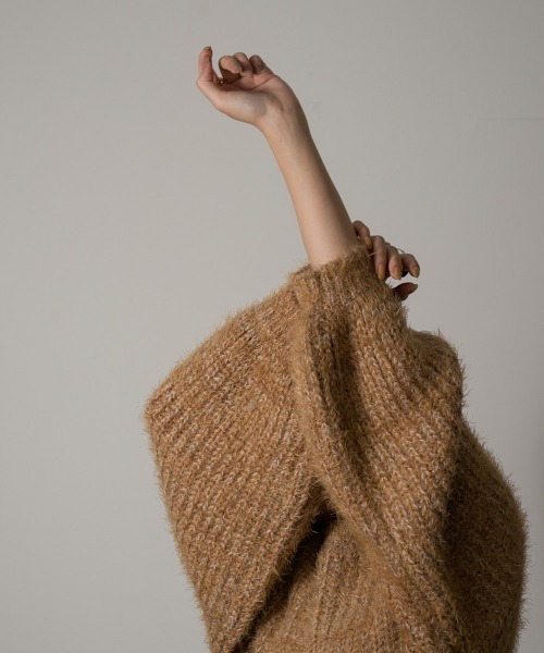 Amiur（エミレ）の「fuzzy mix knit（ニット/セーター・レディース・ブラウン/イエロー系・FREE）」の8枚目の写真