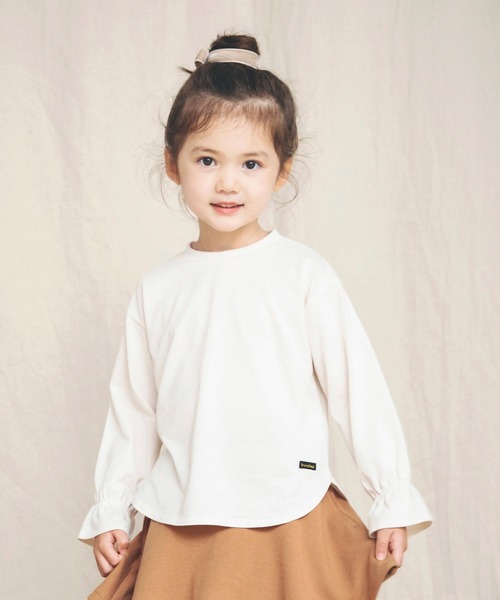 BRANSHES（ブランシェス）の「【WEB限定】キャンディースリーブ長袖Tシャツ（Tシャツ/カットソー・キッズ・ラベンダー/ブラック/ピンク/アイボリー・110cm/130cm/150cm/100cm/120cm/140cm）」の2枚目の写真