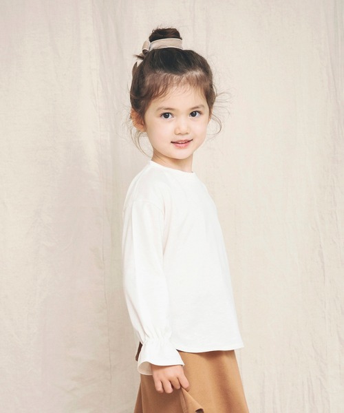 BRANSHES（ブランシェス）の「【WEB限定】キャンディースリーブ長袖Tシャツ（Tシャツ/カットソー・キッズ・ラベンダー/ブラック/ピンク/アイボリー・110cm/130cm/150cm/100cm/120cm/140cm）」の6枚目の写真