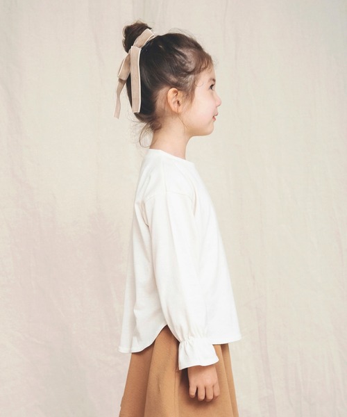 BRANSHES（ブランシェス）の「【WEB限定】キャンディースリーブ長袖Tシャツ（Tシャツ/カットソー・キッズ・ラベンダー/ブラック/ピンク/アイボリー・110cm/130cm/150cm/100cm/120cm/140cm）」の7枚目の写真