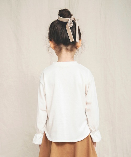 BRANSHES（ブランシェス）の「【WEB限定】キャンディースリーブ長袖Tシャツ（Tシャツ/カットソー・キッズ・ラベンダー/ブラック/ピンク/アイボリー・110cm/130cm/150cm/100cm/120cm/140cm）」の8枚目の写真