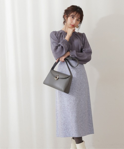 PROPORTION BODY DRESSING(プロポーションボディドレッシング)の「フリルネックブラウス / 1211210004(シャツ/ブラウス・レディース・ピンク/ホワイト系その他/グレー・MEDIUM/SMALL)」の7枚目の写真