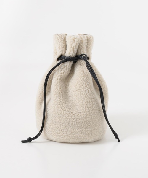 KBF+（ケービーエフプラス）の「KBF+　リバーシブルボア巾着∴∴（ショルダーバッグ・レディース・グリーン系その他/ベージュ系その他・ONE）」の9枚目の写真