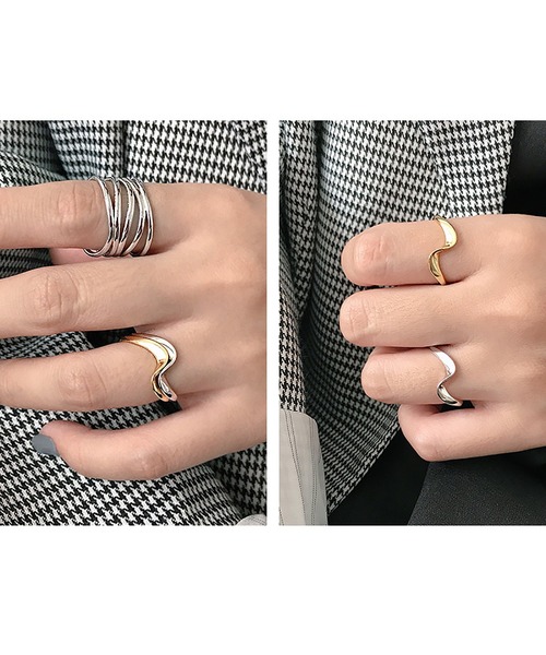 ABBEY MARKET(アビーマーケット)の「シルバーリング 指輪 silverring(リング・レディース・シルバー/ゴールド・FREE)」の5枚目の写真