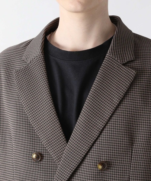 RAGEBLUE(レイジブルー)の「ケミステック/ダブル柄テーラードジャケット<セットアップ着用可能>/957898(テーラードジャケット・メンズ・ブラウン/グレー・MEDIUM/LARGE)」の4枚目の写真