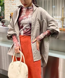 AS KNOW AS PINKY | つや感エンボスサテンシャツ(シャツ/ブラウス)