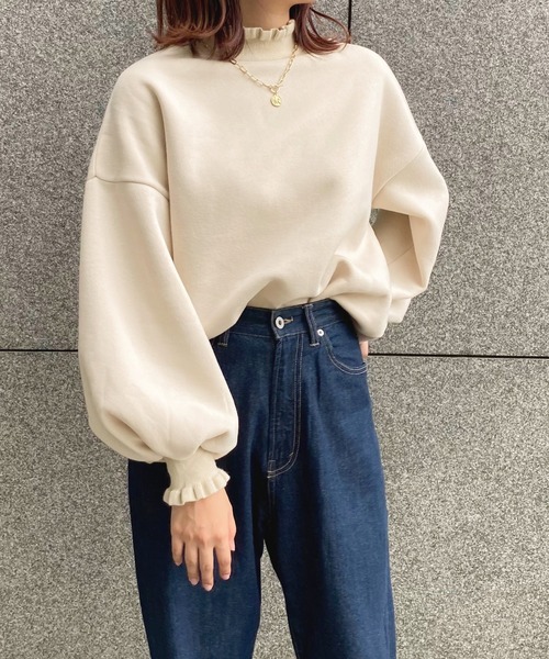 apres jour(アプレジュール)の「フリルネックスウェット【ZOZOTOWN限定アイテム】(スウェット・レディース・ブルー系その他/アイボリー/ブラック・フリー/X-LARGE)」の7枚目の写真