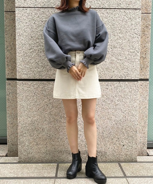 お値下げ中‼︎⭐︎未使用タグ付き⭐︎cen. リボンスウェットプルオーバー フリルネックスウェット【ZOZOTOWN限定アイテム】(スウェット