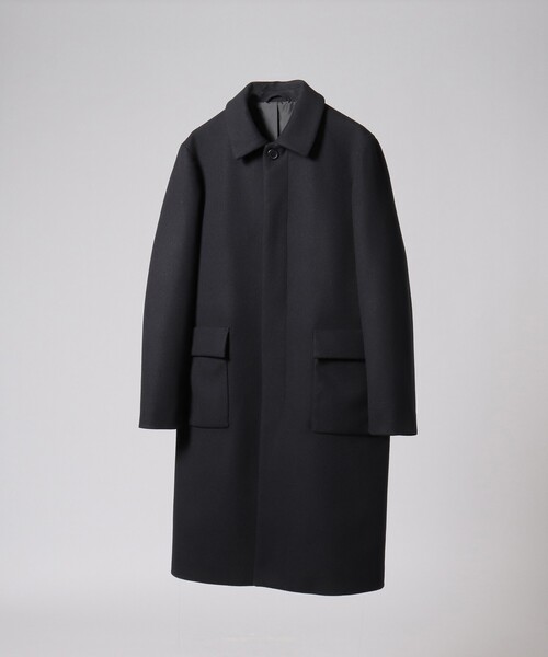 tk.TAKEO KIKUCHI（ティーケータケオキクチ）の「◆【WEB限定】テックウールメルトンステンコート（ステンカラーコート・メンズ・ブラック/チャコール/ネイビー/ライトベージュ・01/03/04/02/05）」の4枚目の写真