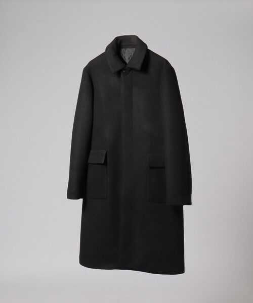 tk.TAKEO KIKUCHI（ティーケータケオキクチ）の「◆【WEB限定】テックウールメルトンステンコート（ステンカラーコート・メンズ・ブラック/チャコール/ネイビー/ライトベージュ・01/03/04/02/05）」の2枚目の写真