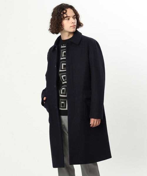 tk.TAKEO KIKUCHI（ティーケータケオキクチ）の「◆【WEB限定】テックウールメルトンステンコート（ステンカラーコート・メンズ・ブラック/チャコール/ネイビー/ライトベージュ・01/03/04/02/05）」の7枚目の写真