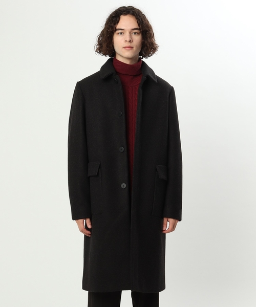 tk.TAKEO KIKUCHI（ティーケータケオキクチ）の「◆【WEB限定】テックウールメルトンステンコート（ステンカラーコート・メンズ・ブラック/チャコール/ネイビー/ライトベージュ・01/03/04/02/05）」の9枚目の写真