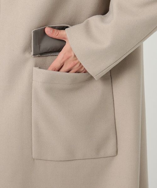 tk.TAKEO KIKUCHI（ティーケータケオキクチ）の「◆【WEB限定】テックウールメルトンステンコート（ステンカラーコート・メンズ・ブラック/チャコール/ネイビー/ライトベージュ・01/03/04/02/05）」の16枚目の写真