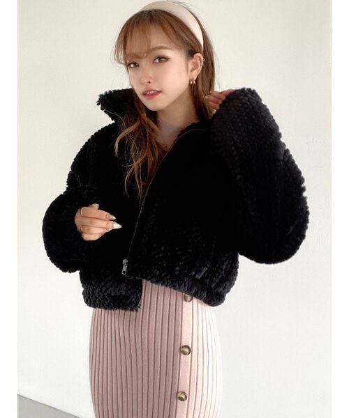 RESEXXY（リゼクシー）の「フェイクファーブルゾン（ブルゾン・レディース・アイボリー/ブラック/ベージュ・FREE）」の21枚目の写真