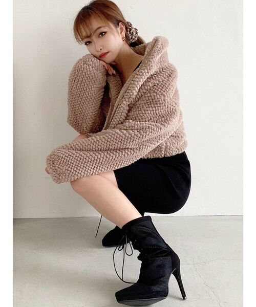 RESEXXY（リゼクシー）の「フェイクファーブルゾン（ブルゾン・レディース・アイボリー/ブラック/ベージュ・FREE）」の22枚目の写真