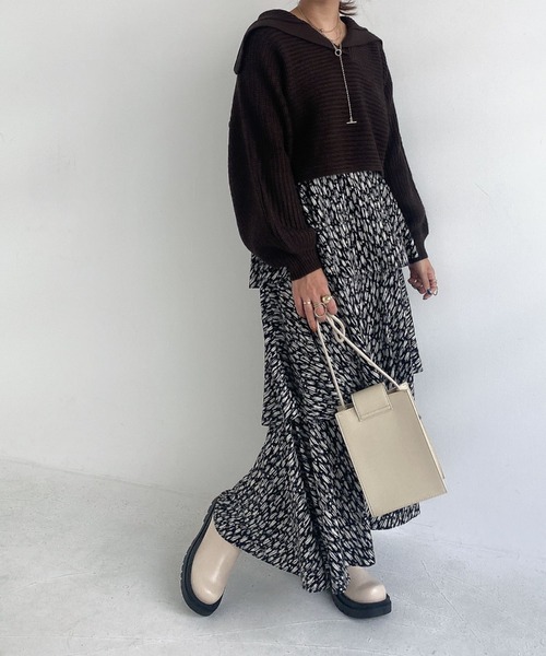 archives(アルシーヴ)の「衿付き畦ニットプルオーバー(ニット/セーター・レディース・ブラウン/アイボリー/ブルー/グリーン系その他・MEDIUM)」の12枚目の写真