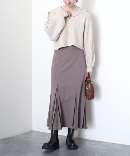 archives(アルシーヴ)の「衿付き畦ニットプルオーバー(ニット/セーター・レディース・ブラウン/アイボリー/ブルー/グリーン系その他・MEDIUM)」の9枚目の写真