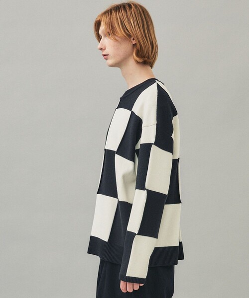 city（シティ）の「【CITY】FLAG CHECK KNIT PO（ニット/セーター・メンズ・ブラック/ベージュ・1/2）」の5枚目の写真