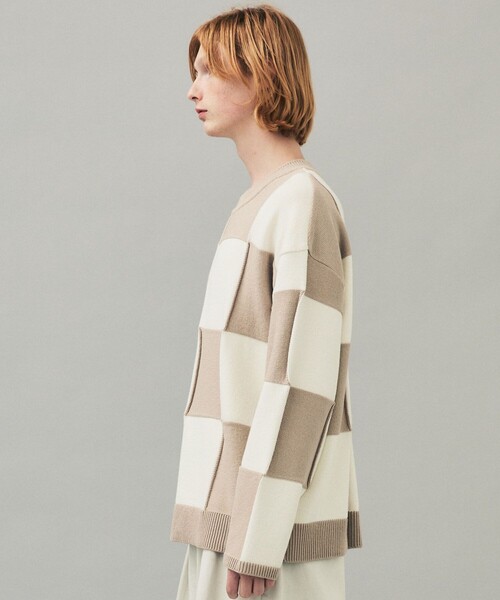 city（シティ）の「【CITY】FLAG CHECK KNIT PO（ニット/セーター・メンズ・ブラック/ベージュ・1/2）」の4枚目の写真