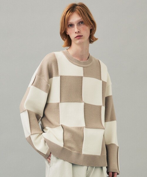 city（シティ）の「【CITY】FLAG CHECK KNIT PO（ニット/セーター・メンズ・ブラック/ベージュ・1/2）」の10枚目の写真